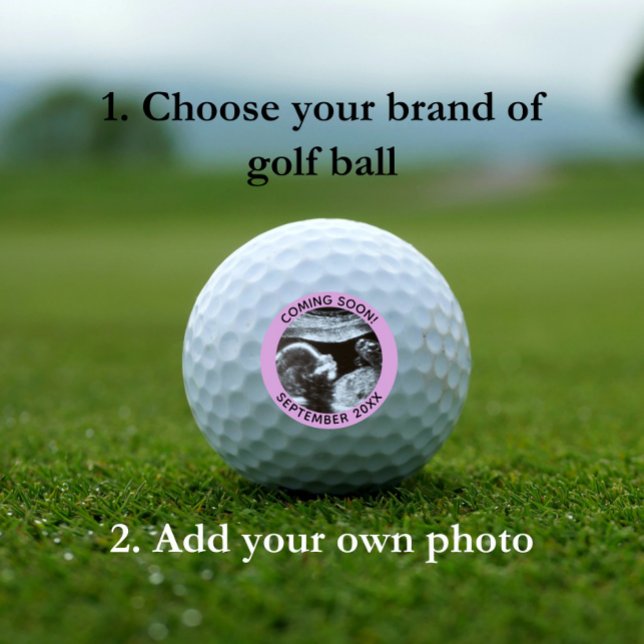 Balles De Golf Faire-part de grossesse Sonogramme de révélation d (Créateur téléchargé)