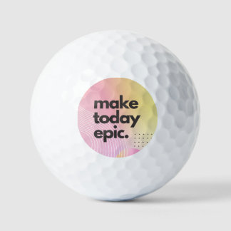 Balles De Golf Faites aujourd'hui une citation Inspirationnelle é