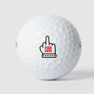 Balles De Golf Fake Love du doigt moyen