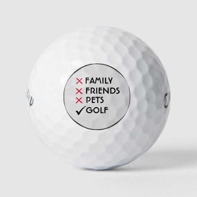 Balles De Golf Famille amis Animaux de golf Humour (Devant)