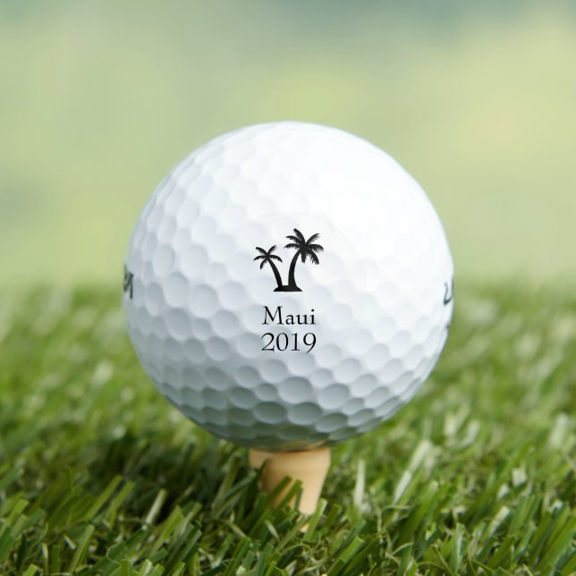 Balles De Golf Famille Tropical Vacances Palm Tree Keepsaké (T-shirt Insitu)