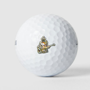 Balles De Golf Feel the Blues - Conception de guitare artistique