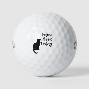 Balles De Golf 'Félinement Bien Aujourd'hui' Humour pour Amateurs