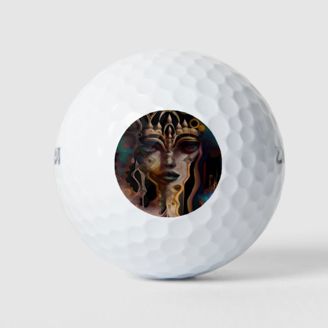 Balles De Golf Femme égyptienne ancienne Abstraite (Devant)