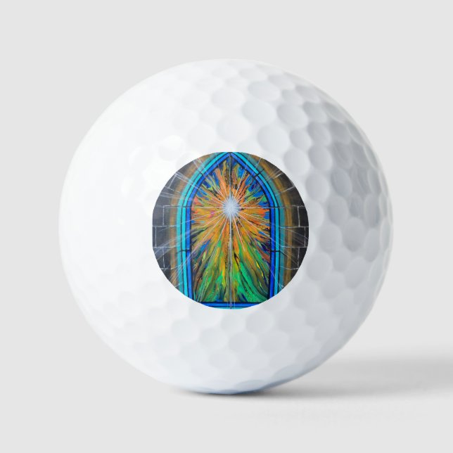 Balles De Golf Fenêtre en verre de l'église Light 3 (Recto)