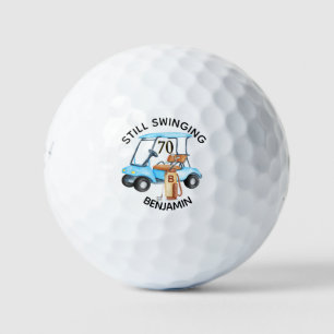 Balles De Golf Fête d'anniversaire 70 ans personnalisée Panier Ca