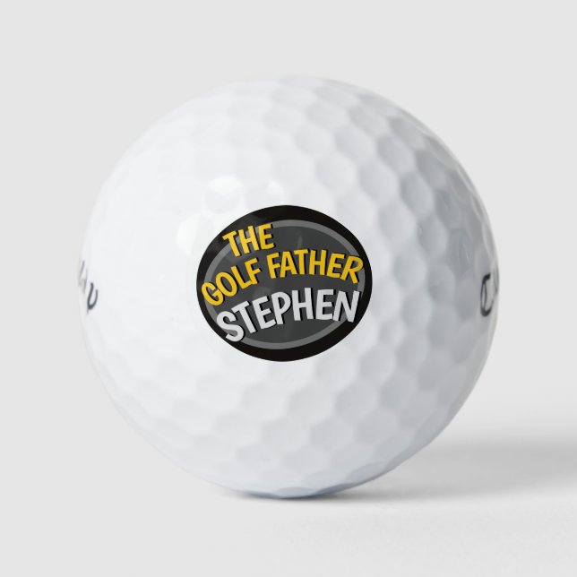 Balles De Golf Fête des pères Drôle Dire (Devant)