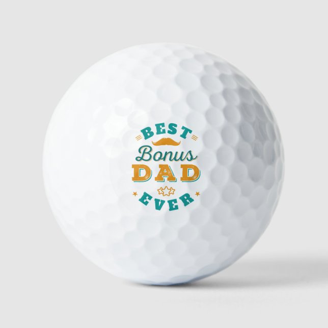 Balles De Golf Fête des pères Meilleur Bonus Golf Anniversaire Pa (Recto)