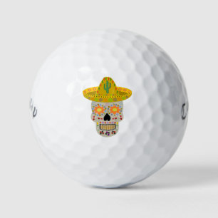 Balles De Golf Fête mexicaine du crâne mort