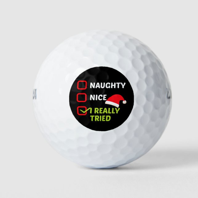 Balles De Golf Fêtes de Noël amusantes paroles modernes (Devant)
