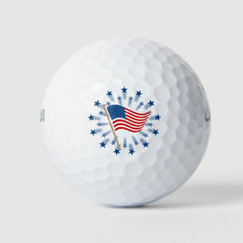 Balles De Golf Feu d'artifice Drapeau Américain 4 juillet