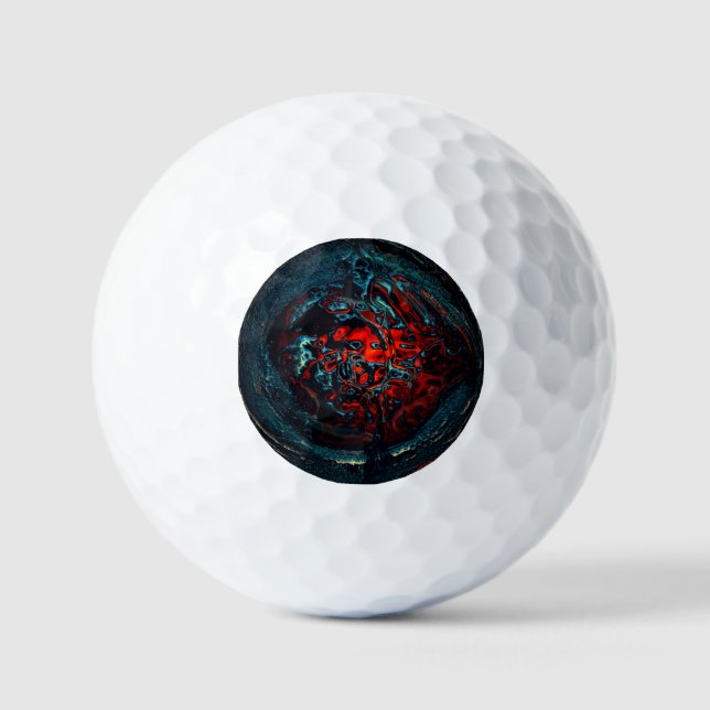 Balles De Golf Feu rouge d'enfer océanique (Recto)