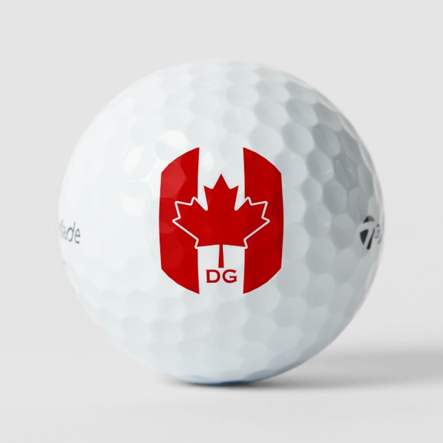 Balles De Golf Feuille d'érable du Canada paraphée (Recto)