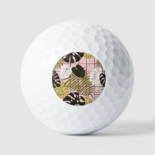 Balles De Golf Feuilles de palmiers tropicaux, été élégant.