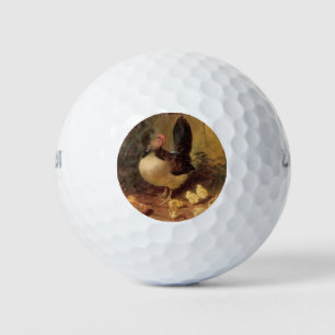 Balles De Golf Fier Mère Hen et ses poussins (Poulets Bébés)