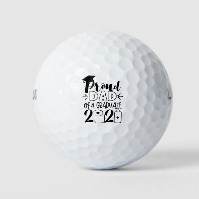 Balles De Golf Fier papa d'un diplômé - 2021 (Devant)