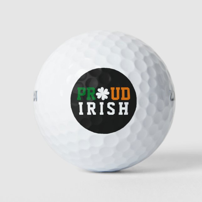 Balles De Golf Fier Shamrock irlandais Lucky Clover Citation St P (Devant)