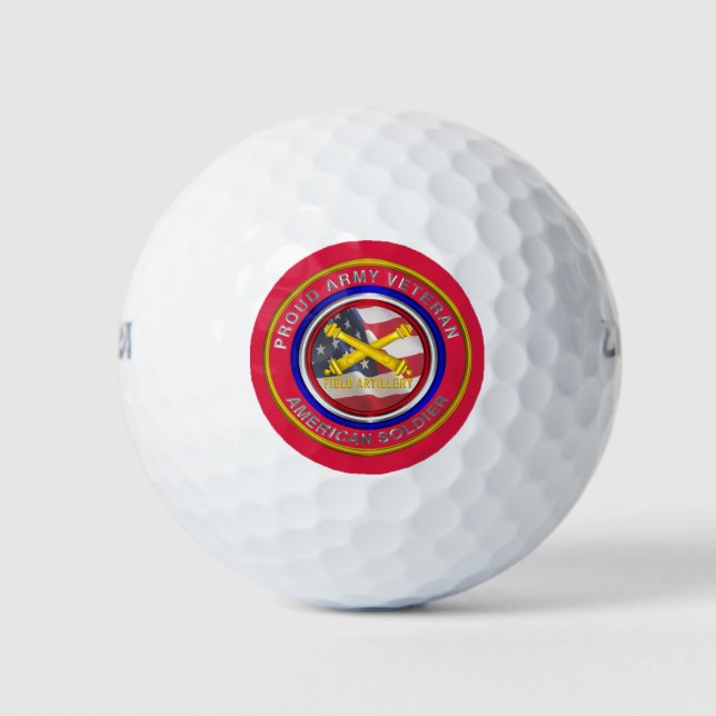 Balles De Golf Fière Armée de terre Artillerie vétéran (Devant)