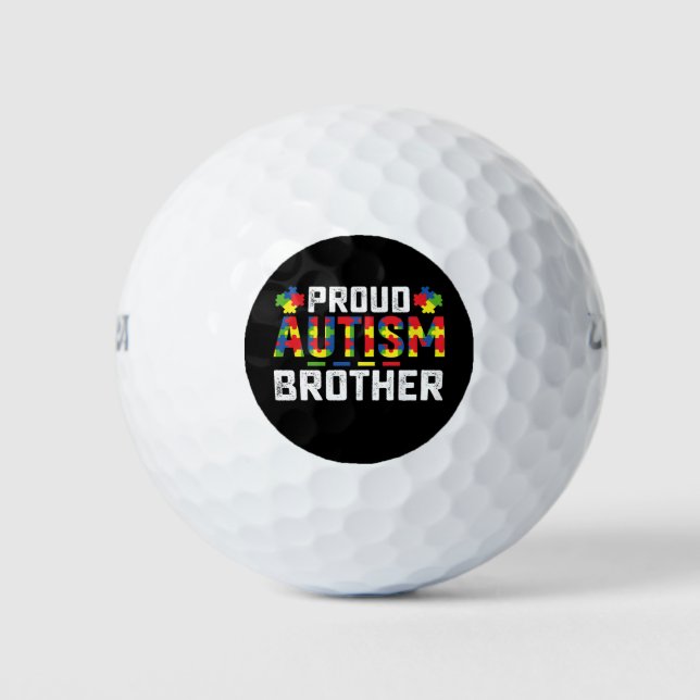 Balles De Golf Fière Autisme Fraternité Sensibilisation Famille A (Devant)
