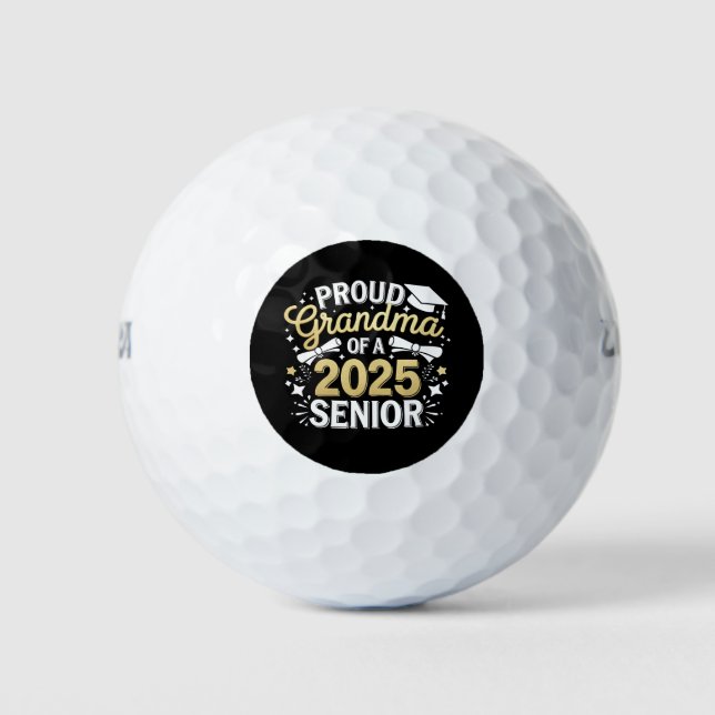 Balles De Golf Fière Grand-Mère D'Un Diplôme D'Études Supérieures (Devant)