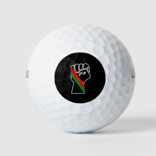 Balles De Golf fierté noire drapeau rouge vert poing panafricain