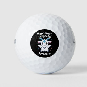Balles De Golf Fierté transgenre Baphomet respecte les pronoms