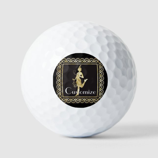 Balles De Golf Fille Flapper des années 1920 Thunder_Cove (Recto)