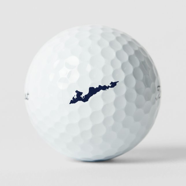 Balles De Golf Fishers Island Classic Logo Golf Balls - Blue (Recto)