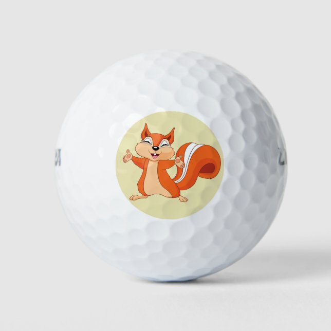 Balles De Golf Fizzy l'écureuil joueur (Devant)