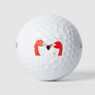 Balles De Golf Flamant rose rose Fille Tropical Bird Beach