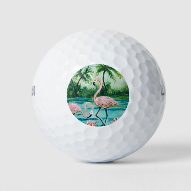Balles De Golf Flamant rose rose Floride (Devant)