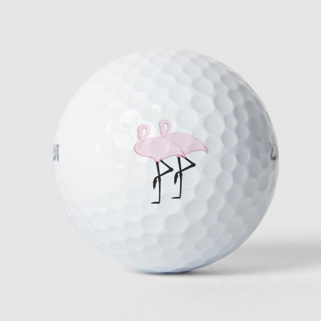 Balles De Golf Flamants roses roses (Devant)