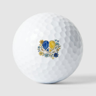 Balles De Golf Fleur d'amour et de paix