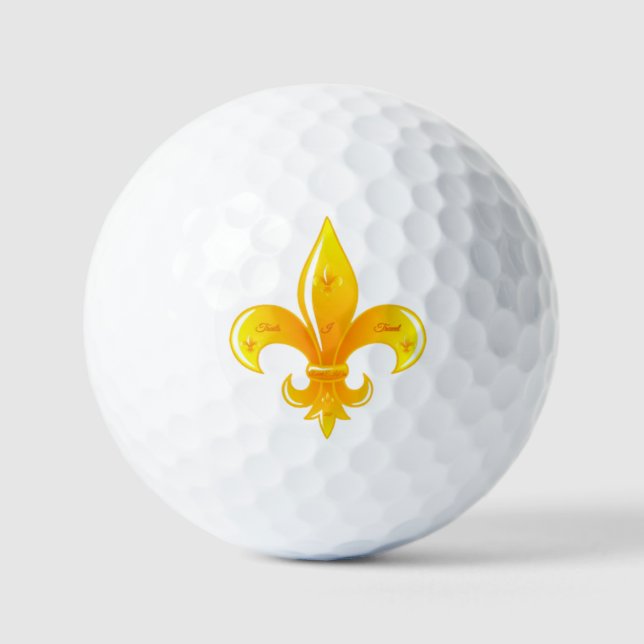 Balles De Golf Fleur De Lis 3 Pack Golf Balls (Recto)