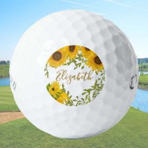 Balles De Golf Fleurs de soleil jaunes Floral coutumes dames Call