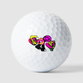 Balles De Golf Fleurs flamingo roses et joie