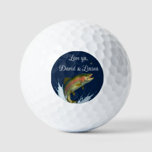Balles De Golf Flippant Papa Awesome Truite arc-en-ciel Pêche à l