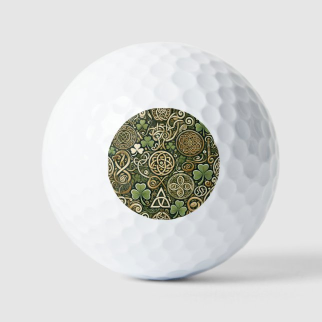 Balles De Golf Floraison Celtique (Recto)