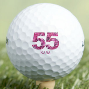 Balles De Golf Floral 55th Gift for Best Friend - Nom personnalis