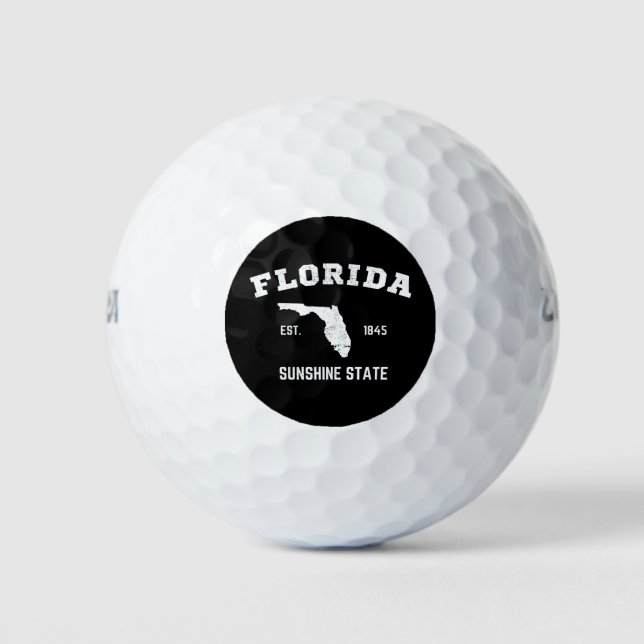 Balles De Golf Florida Est 1845 Sunshine State (Devant)