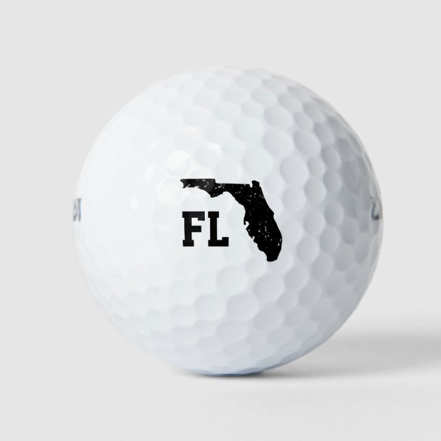 Balles De Golf Floride état silhouette frontière personnalisée mo (Devant)
