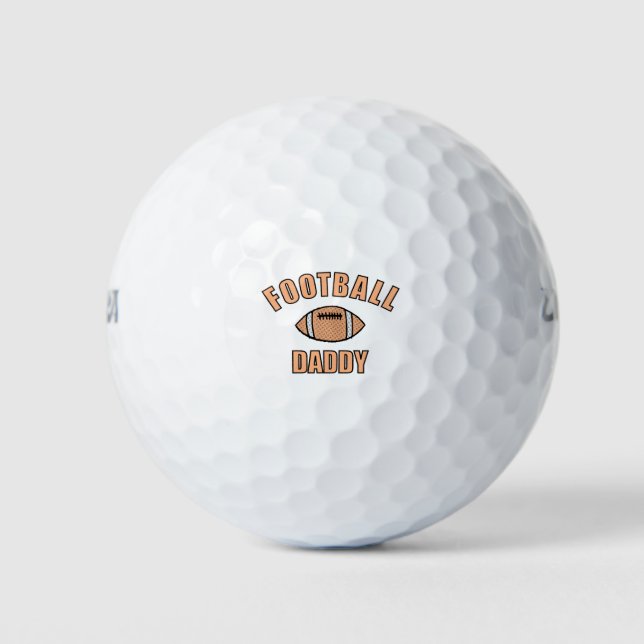 Balles De Golf Football Daddy Dessin Et Texte (Devant)