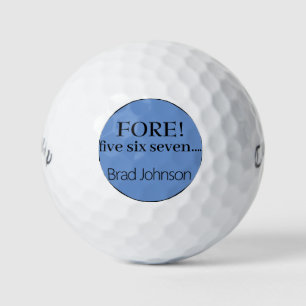 Balles De Golf FORE cinq six sept drôle personnalisé