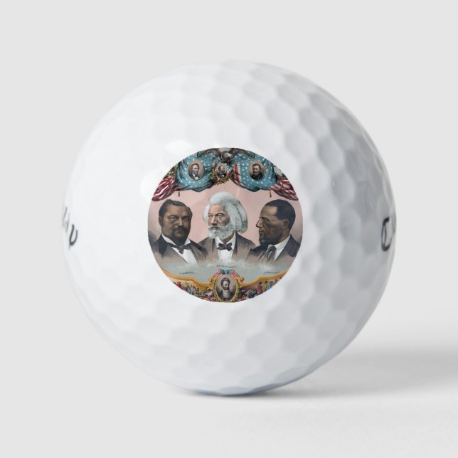 Balles De Golf Fr3d3rick Bailey Douglass avec Black Abolitionnist (Devant)