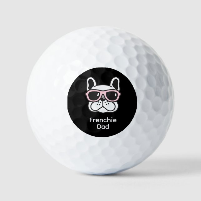 Balles De Golf Frenchie Dog French Bulldog Fête des pères (Recto)