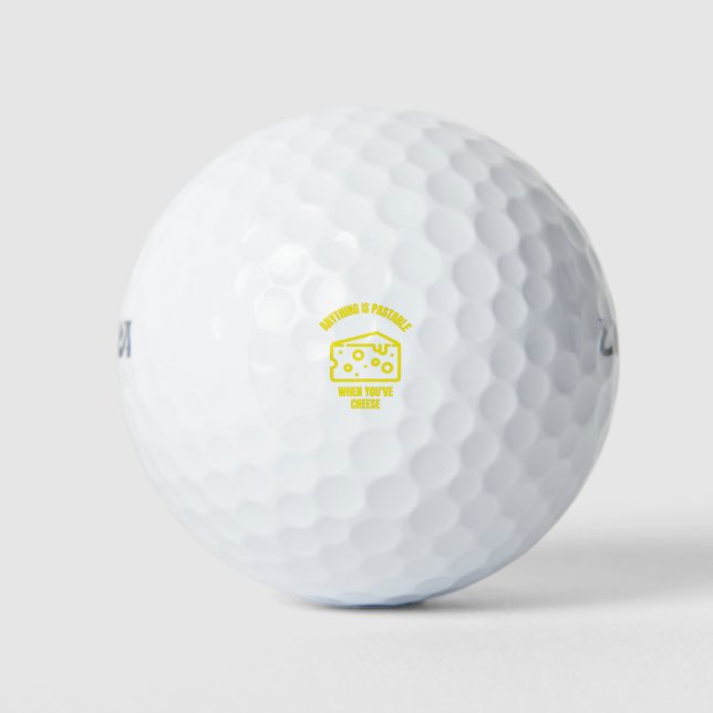 Balles De Golf Fromage pastable amusant pun au fromage blagues (Devant)