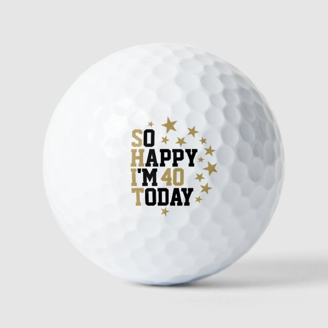 Balles De Golf Fun Custom N'Importe Quel Âge Anniversaire (Recto)