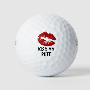 Balles De Golf Funky Big Kiss Novelty Golf Balls