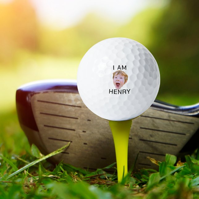 Balles De Golf Funky Custom Face Golf Anniversaire (Créateur téléchargé)