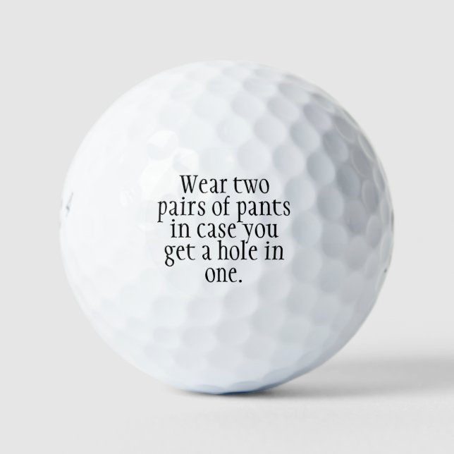 Balles De Golf Funny Golf Ball - Trou en une plaisanterie (Devant)